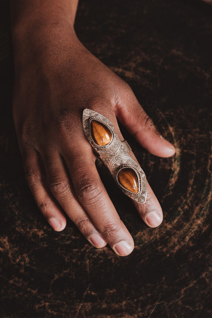 Sterling Silver Tiger's Eye Statement Ring
