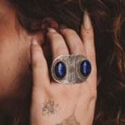 Sterling Silver Lapis Lazuli Statement Ring