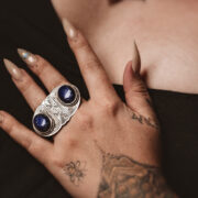 Sterling Silver Lapis Lazuli Statement Ring