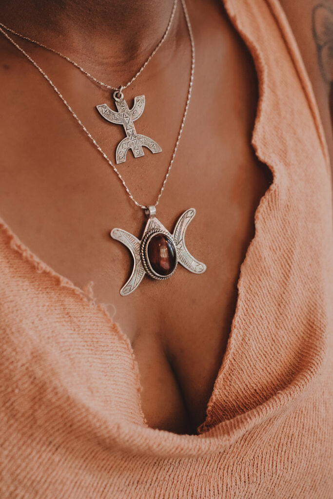 Sterling Silver Red Tiger's Eye Pendant